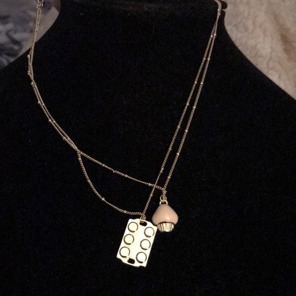 Lc Lauren Conrad cupcake double necklace